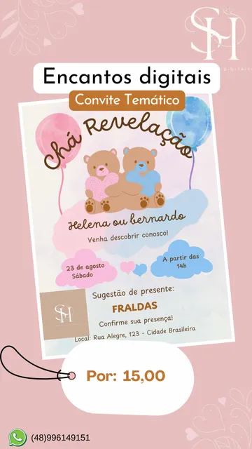  Convites Digitais Personalizados 