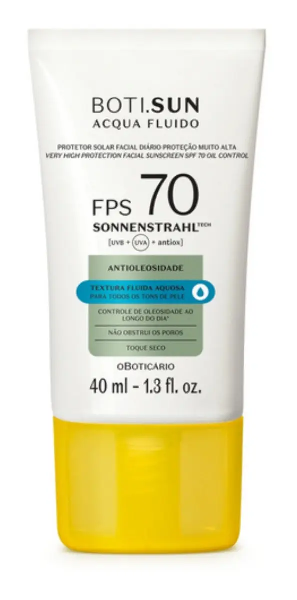 Protetor Solar Facial Boti Sun Antioleosidade FPS 70 40ml