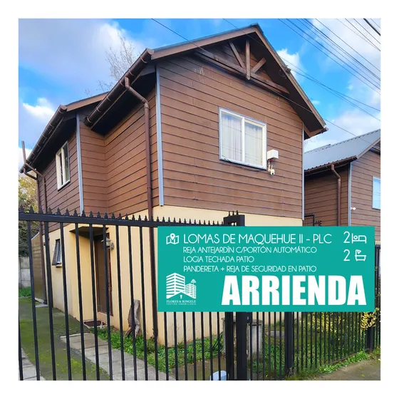 Arriendo Acogedora Casa En Lomas De Maquehue Ii - Plc