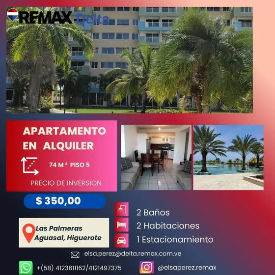 Alquiler De Apartamento En Aguasal, Conjunto Residencial Las Palmeras, Higuerote Código Re/max: 328491