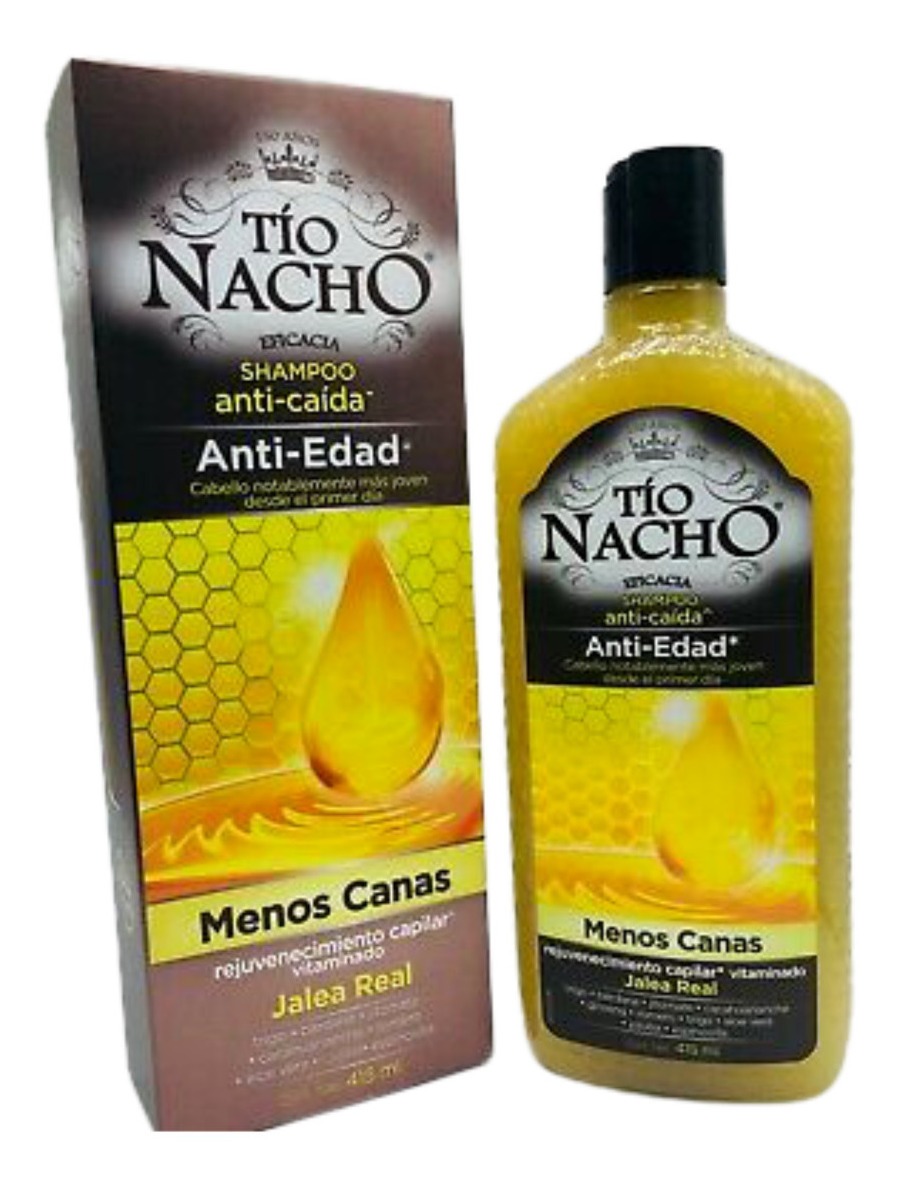 Shampoo Tio Nacho Menos Canas Anti Edad Evita Caida 415 Ml