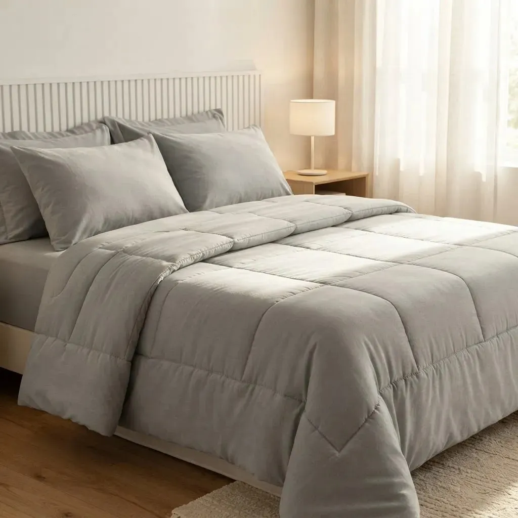 Kit Jogo de Cama Queen 6 Peças com Edredom Dupla Face Casa Dona