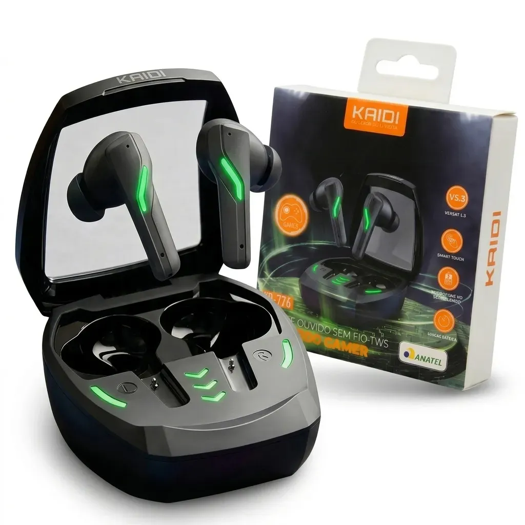 Fone de Ouvido Sem Fio Kaidi KD-776 Bluetooth 5.3 In-Ear