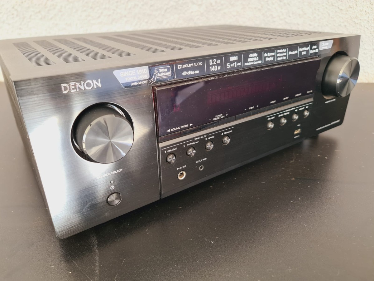 Receiver Denon Avr 540bt 5.2ch 4k Uhd Hdr Bluetooth Usb Frete grátis