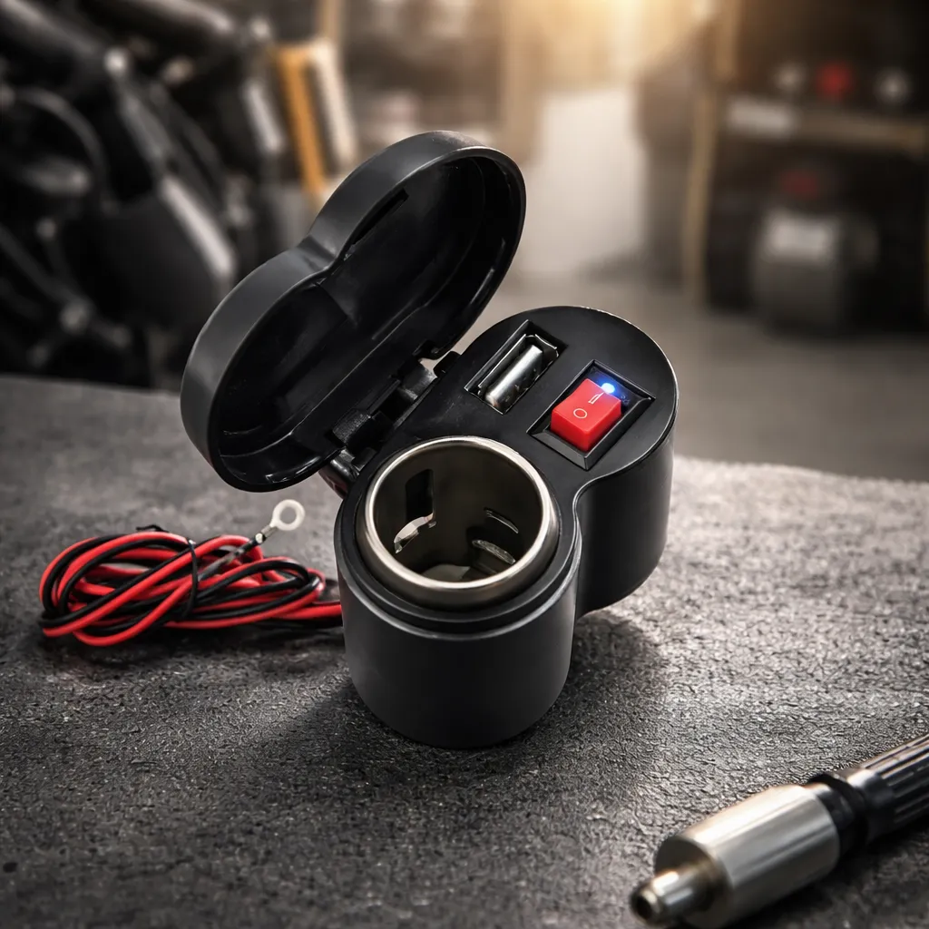 Tomada 12v Usb P/ Moto Carregador Celular Turbo Prova D'água — foto 6