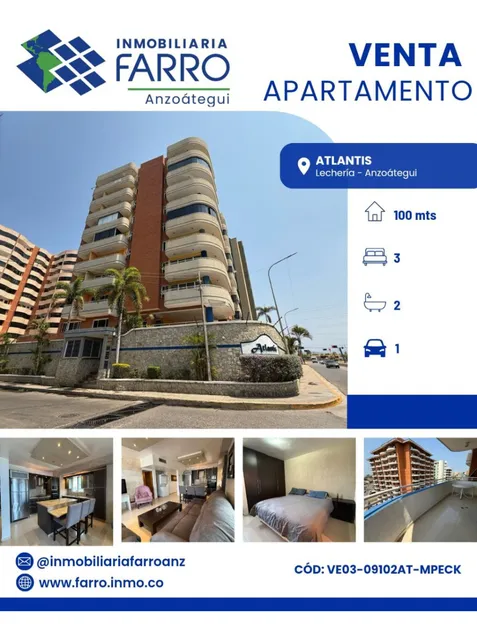 En Venta Apartamento Edificio Atlantis Lecheria Ve03-09102at- Mpeck