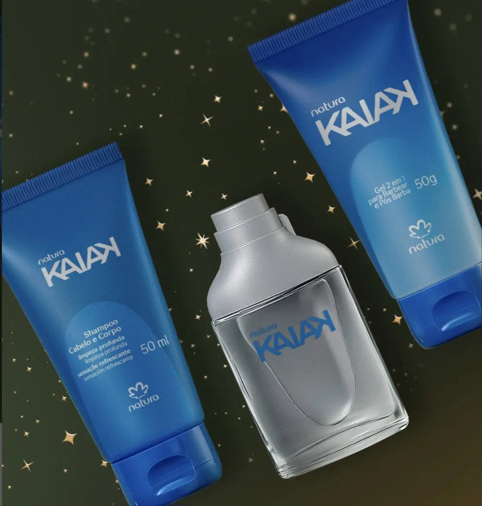Presente Kaiak Colônia 25ml, Shampoo E P Barba 50ml