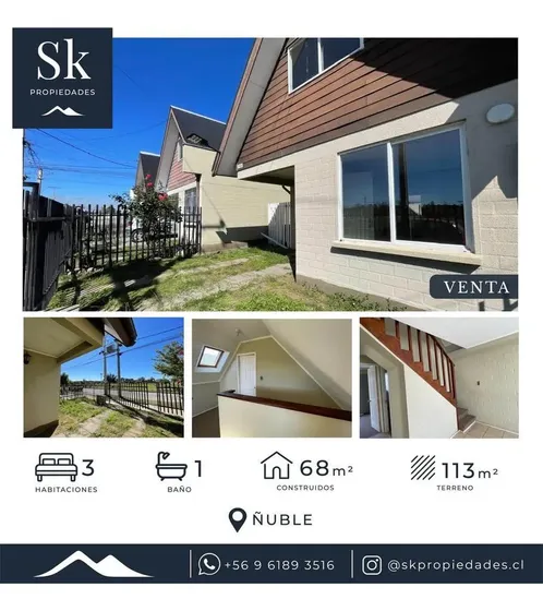 Venta Casa 3hab 1ba Chillán