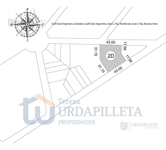 Terreno En Golf Club Argentino - Lote De 2094m2 Superficie Total-