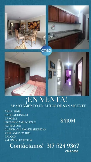 En Venta Apartamento En San Vicente