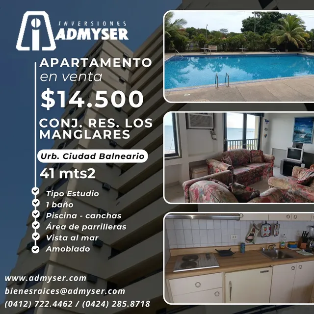 Apartamento Tipo Estudio, Edif Los Manglares 