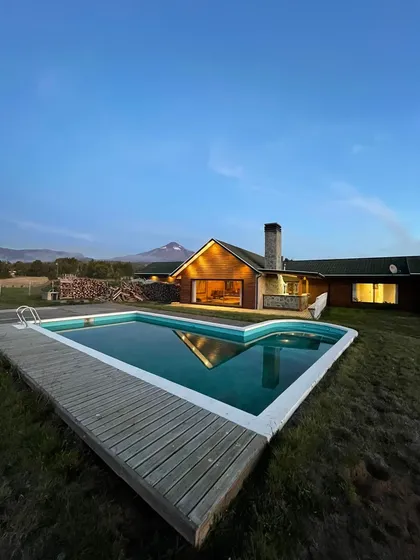 Casa Con Vista Al Lago Y Volcán, Sector Los Riscos, Pucón