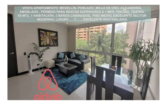 Venta Apartamento Medellín Poblado Alejandría Airbnb Mayor 1 Mes