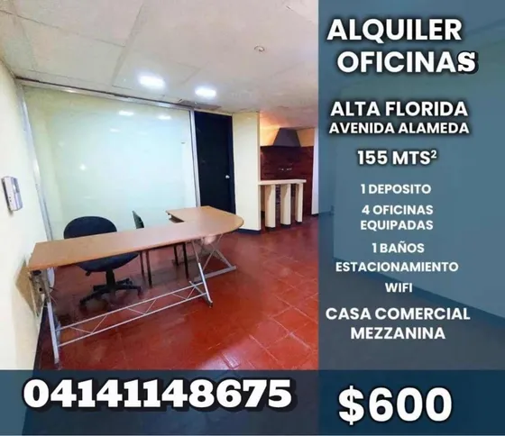 Alquiler Casa Comercial Oficinas Planta Alta La Florida