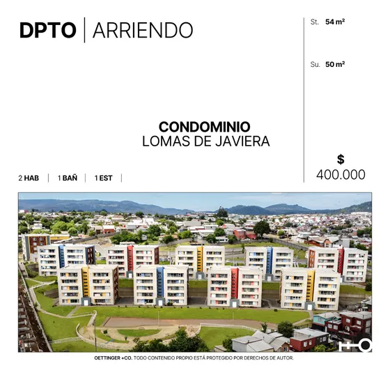 Departamento En Arriendo - Condominio Lomas De Javiera