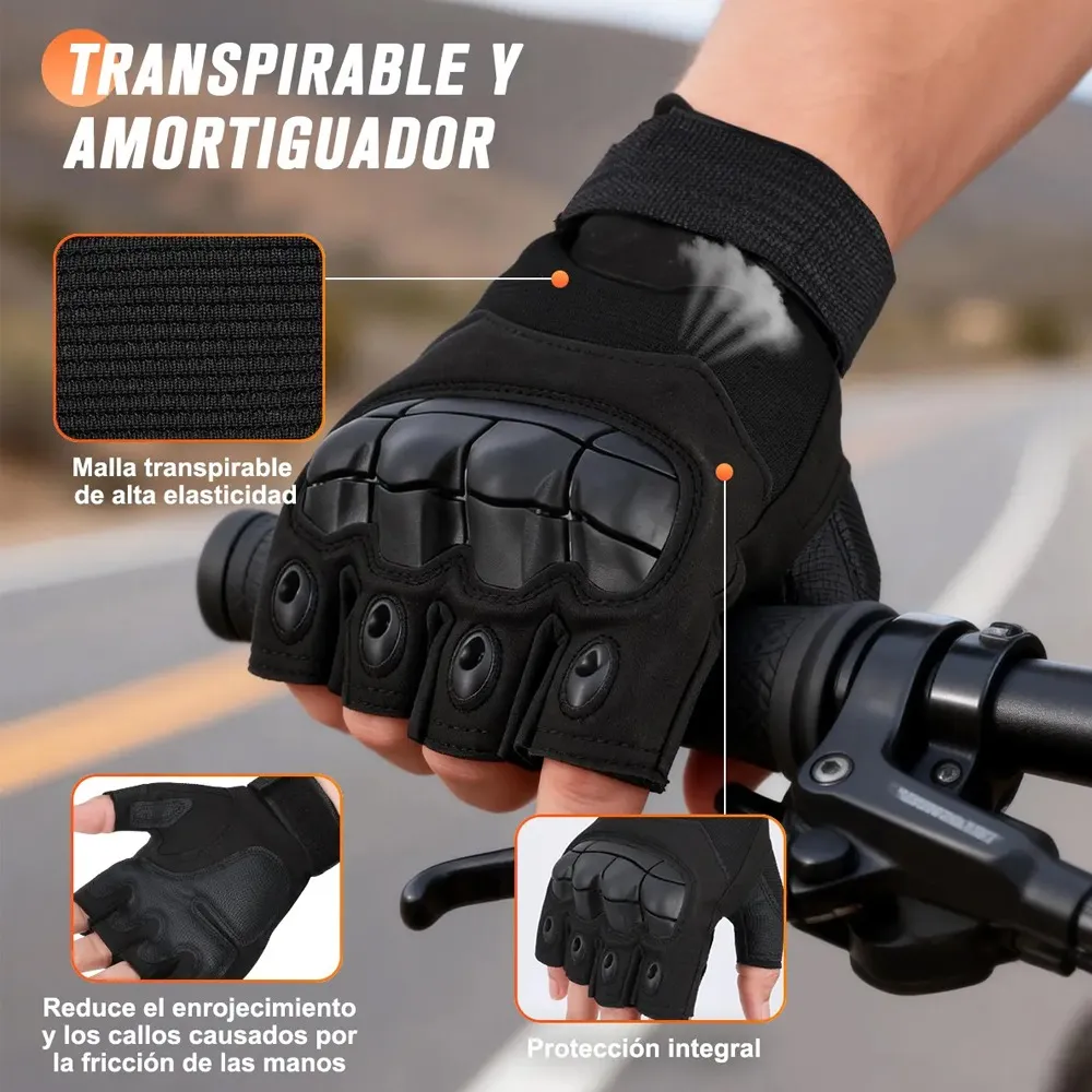 Luva Tática Meia Dedo Antiderrapante P Moto 2pcs — foto 6