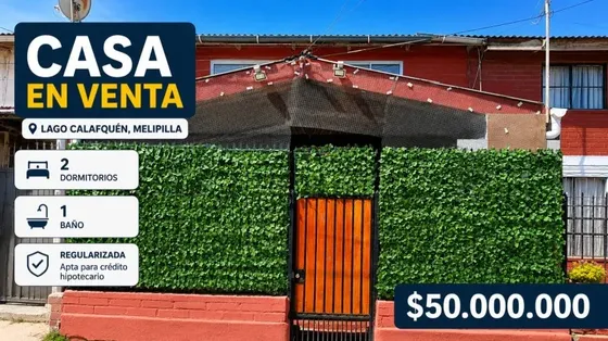 Casa 2d1b Regularizada En Melipilla, Valor Rebajado!!!