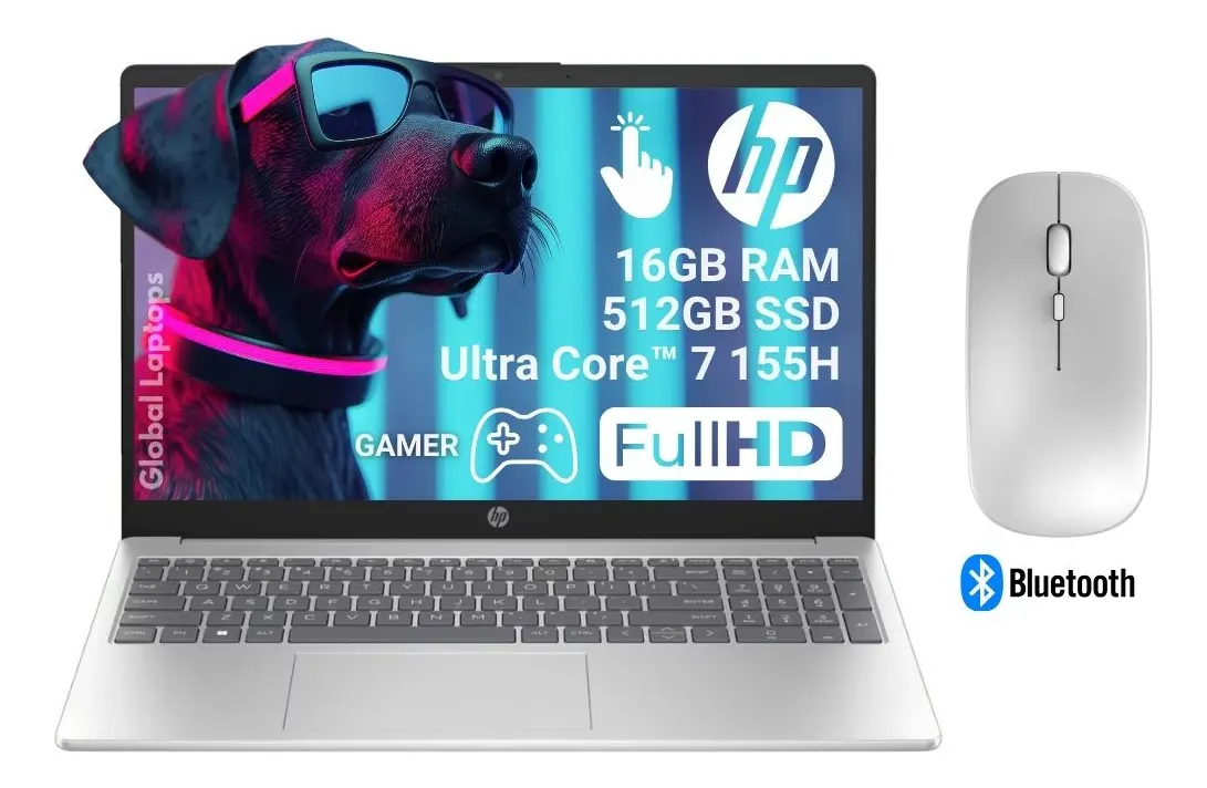HP 15 Gamer Core Ultra 7 155h 16 GB Ram Ddr5 512 GB SSD Pantalla táctil FHD 1920 px x 1080 px Intel Arc Graphics Laptop 15-fd1008 Incluye Windows Instalado