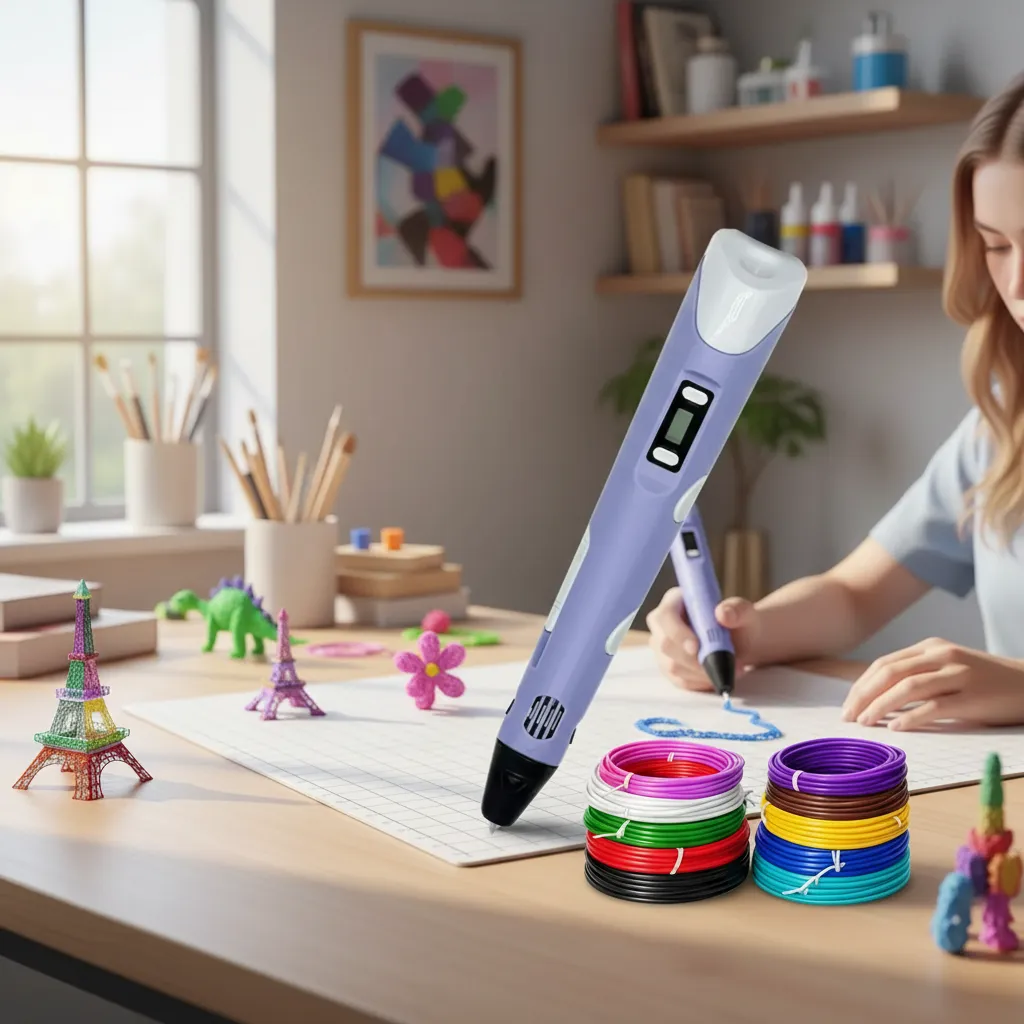 Caneta 3d Infantil Impressora + Refil Filamento 9m + Usb