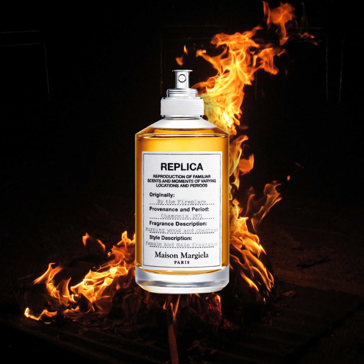 Margiela replica by the fireplace