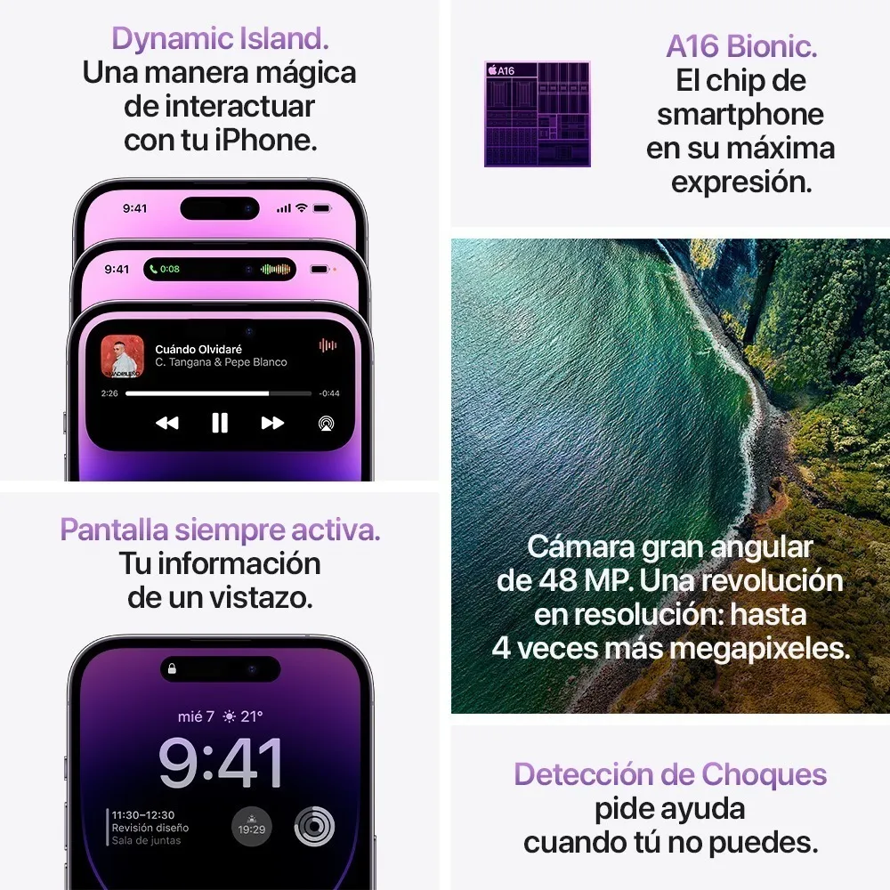 Imagen 8 de 10 de Apple iPhone 14 Pro Max (256 GB) - Color plata