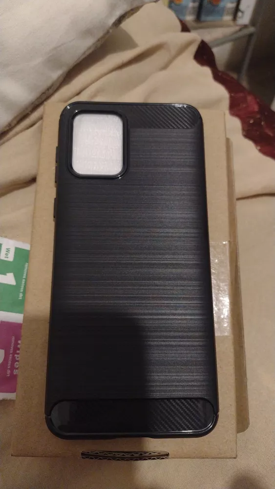 Para Motorola Moto E13 Funda de teléfono TPU de fibra de carbono con  textura cepillada (negro)