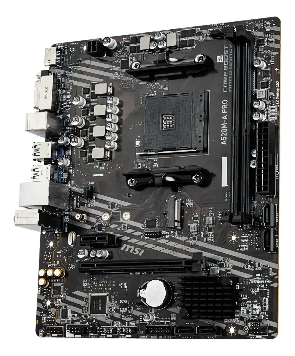 Placa-mãe Msi A520m-a Pro Am4 Matx Ddr4 Hdmi Dvi M.2