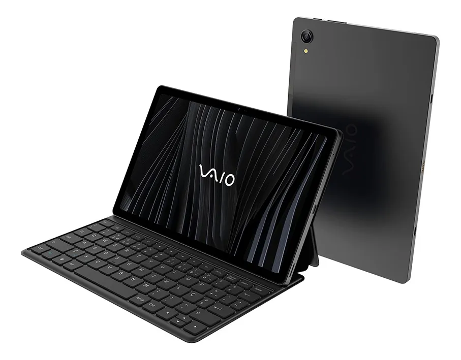 Tablet VAIO TL10 8GB 128GB Octa-Core, Tela 10.4” 2K, 4G WiFi, Câmera 8MP + Selfie 5MP, 7000mAh, Android 13, com Teclado de Conexão Inteligente – Preto
