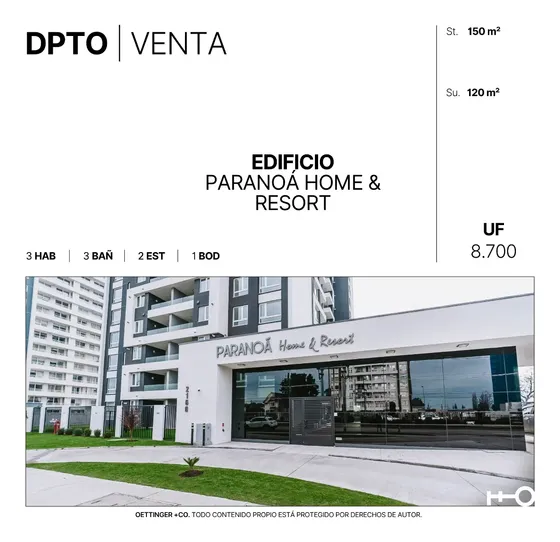 Departamento En Venta - Edificio Paranoá Home & Resort