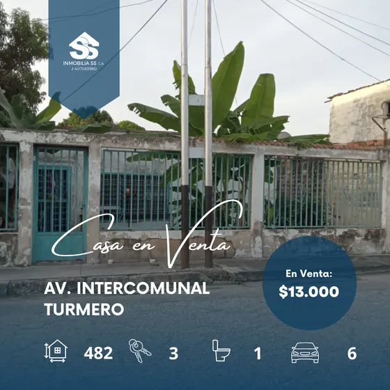 Se Vende Casa Para Remodelar - Av. Intercomunal - Turmero