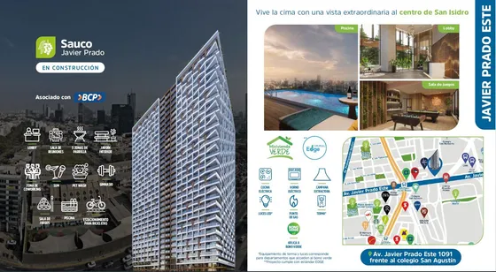 Alquiler Dpto 2 Hab. Vista Externa + Estac - Edificio Sauco