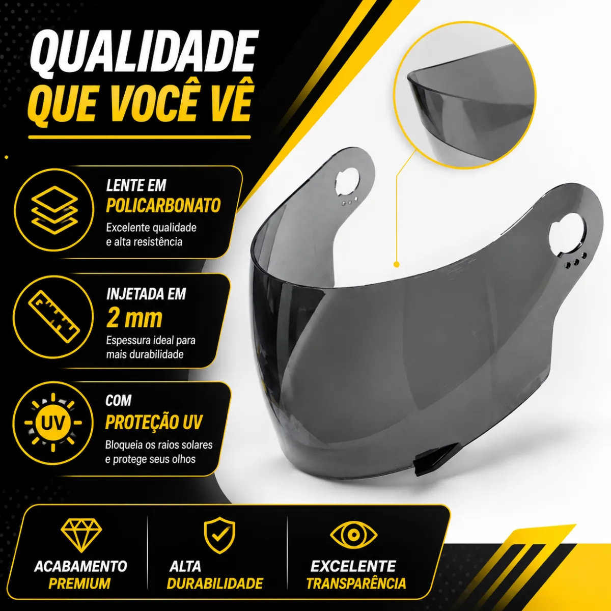 Viseira Fumê Protork Evolution 788 G3 G4 G5 G6 G7 G8 Capacet