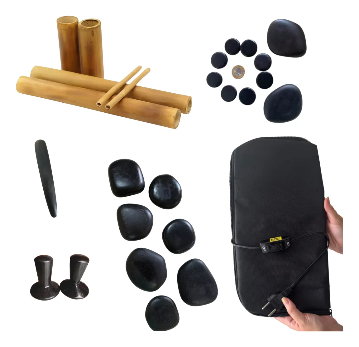 Kit Massoterapeuta 27 peças - Ventosa Corporal, Facial e Podal