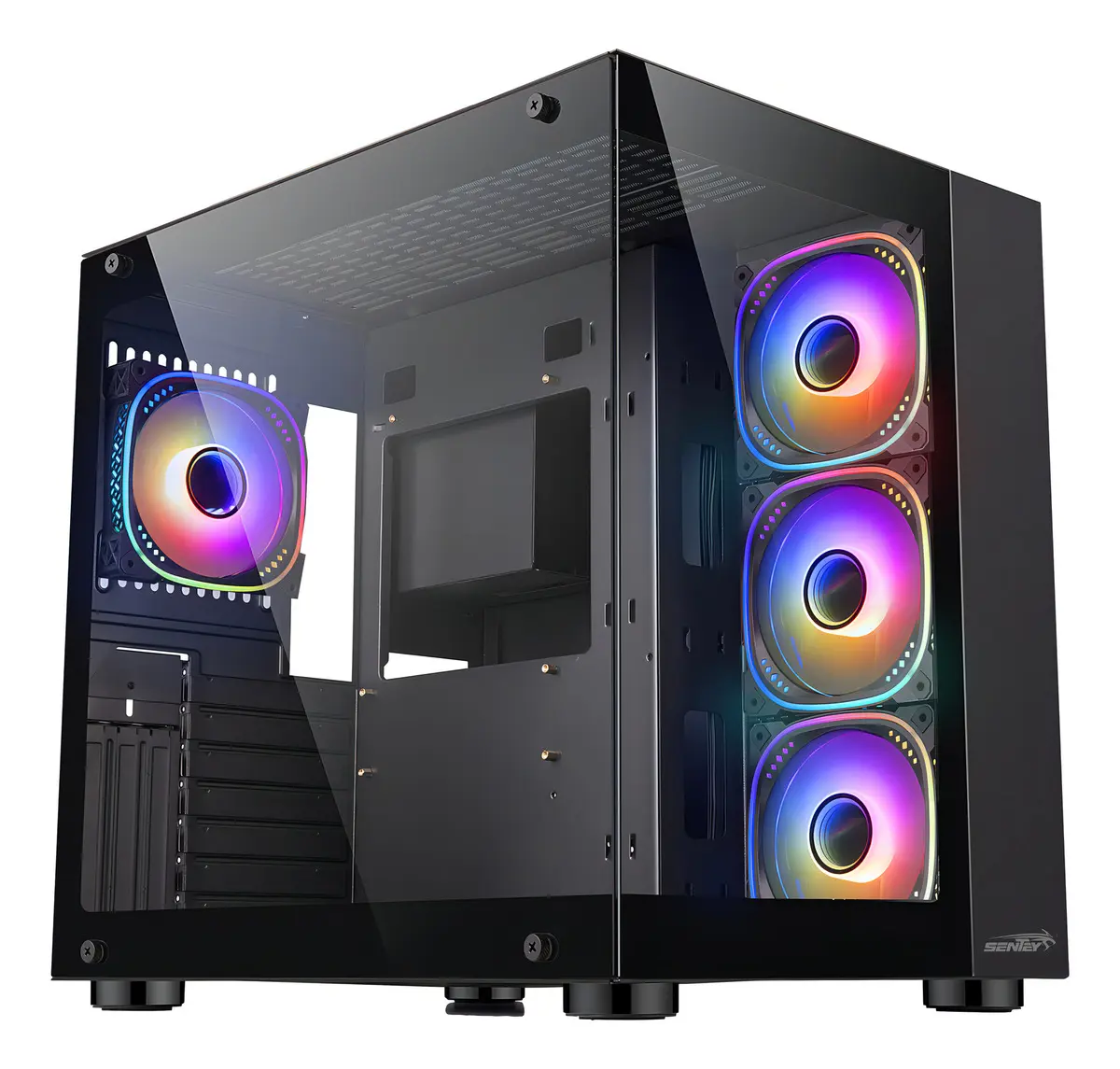 GABINETE SENTEY A30 BLACK 4X120MM ARGB FAN VIDRIO TEMPLADO