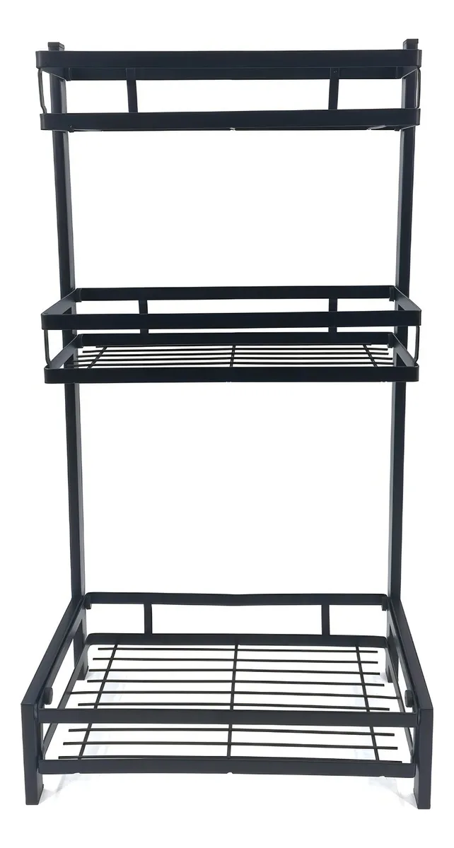 Uso práctico en encimera de cocina Estante especiero en uso sobre encimera de cocina con condimentos organizados