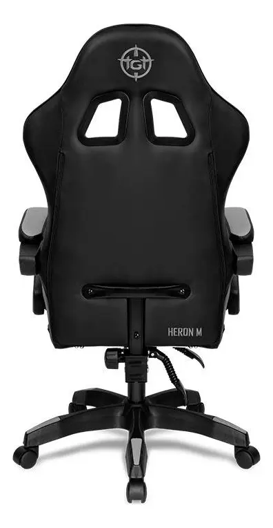 Cadeira Gamer Tgt Heron M, Preto, Tgt-hrm-bk02 Couro Sintético
