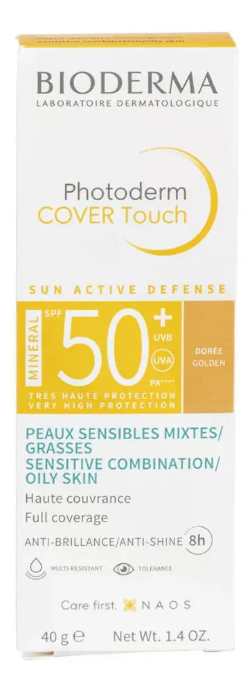 Protetor Solar Facial Bioderma Photoderm Cover Touch Mineral Fps50 Médio 40g