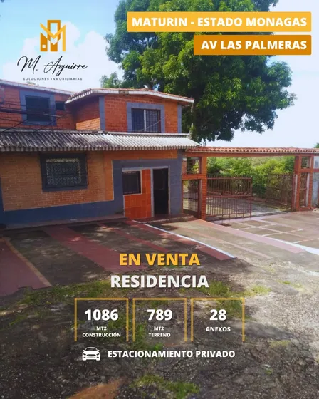 Residencia En Venta, Centro De Maturín - Edo. Monagas, Av. Las Palmeras