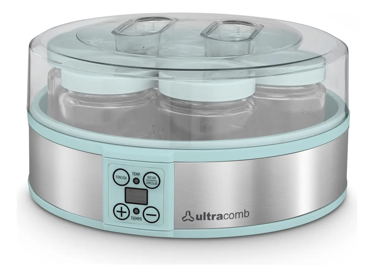 Yogurtera Ultracomb 1.2lt 7 Frascos Vidrio 180ml Timer Digit Agua