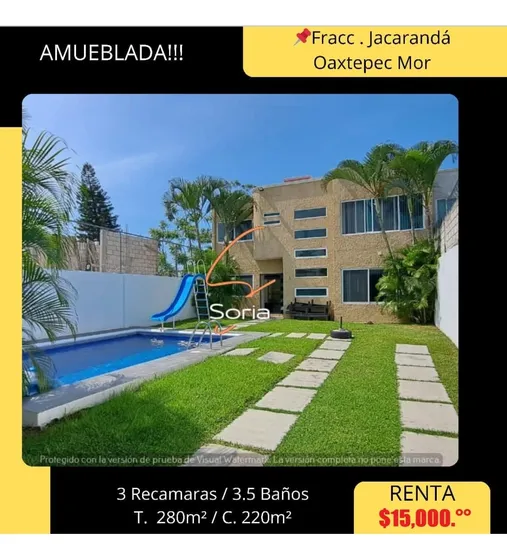 Casa En Oaxtepec Morelos, Renta 