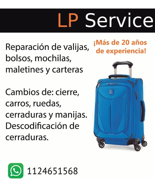 Reparación De Valijas, Bolsos, Mochila, Maletines Y Carteras