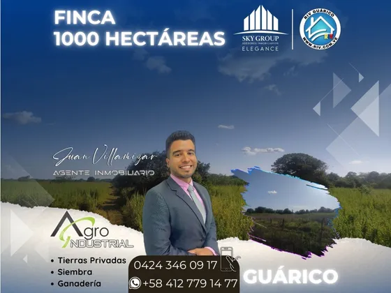 Finca Productiva 1000 Hectáreas En El Estado Guárico