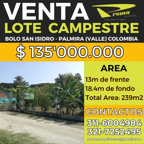 ¡gran Oportunidad! Lote Campestre En Bolo, San Isidro, Palmira: ¡tu Sueño A Un Paso!