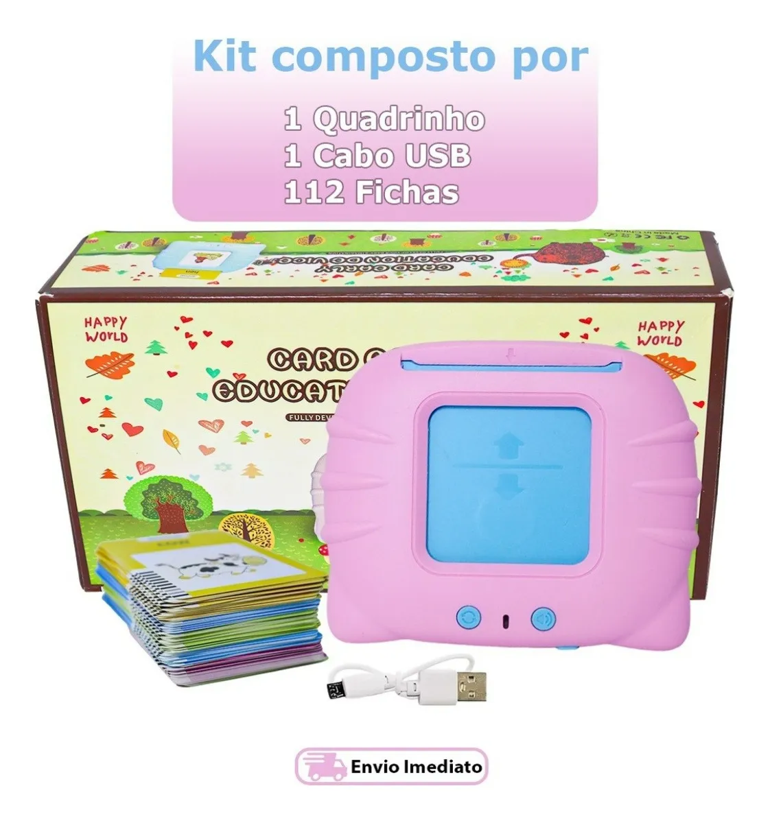 Card Kids Brinquedo Eletronico Fala Ingles Educativo Palavra