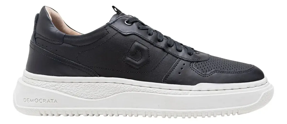 Tenis Democrata Block Couro Legitimo Premium Sofisticado