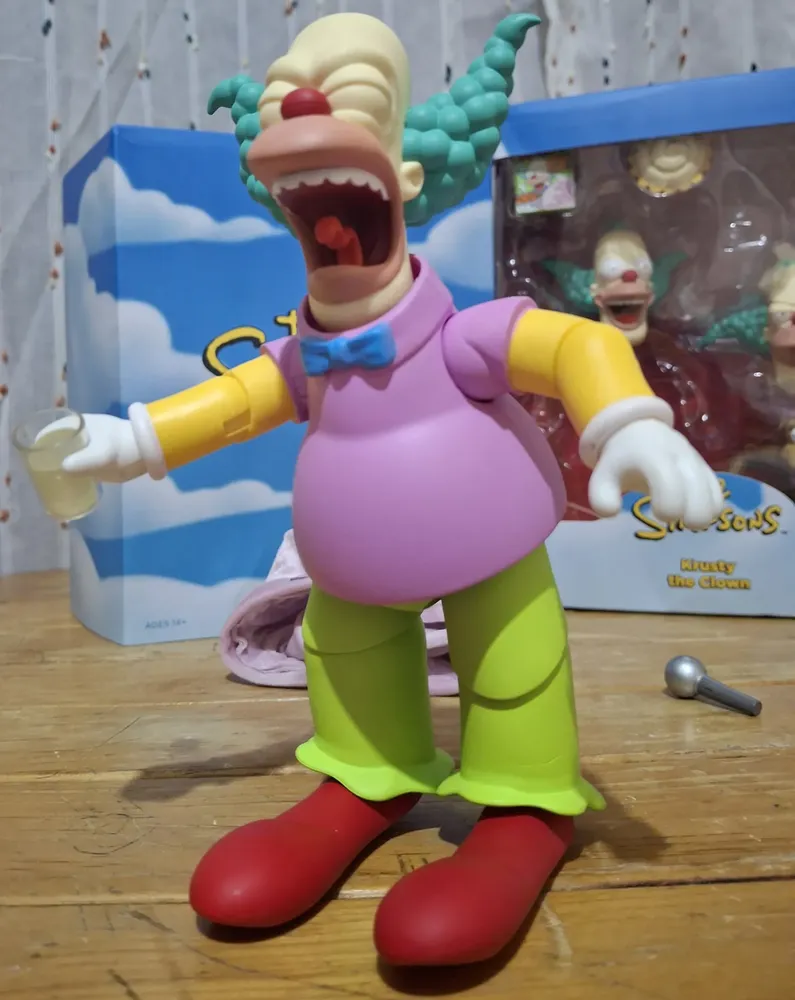 Boneco Simpsons Homer Krusty Action Figure Super 7 Palhaço