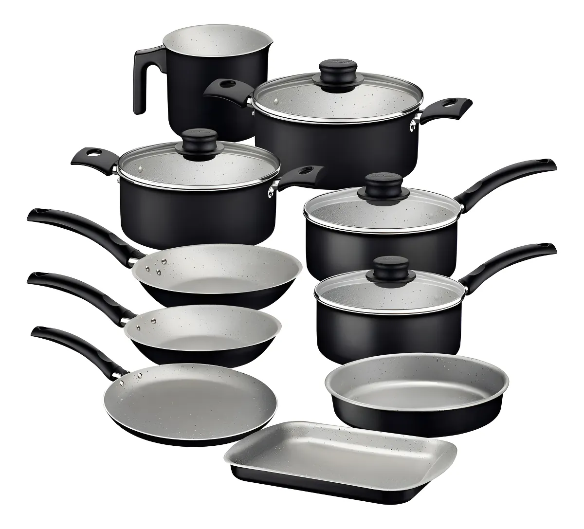 Jogo de Panelas Tramontina Turim em Alumínio com Revestimento Interno e Externo em Antiaderente Starflon