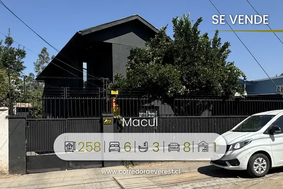 Se Vende Casa 6d 3b Con Estacionamiento Para 8 Autos. Macul
