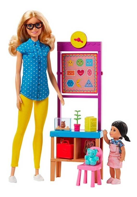 Barbie Maestra Muñeca Profesiones Profesora Con Alumna | Envío gratis