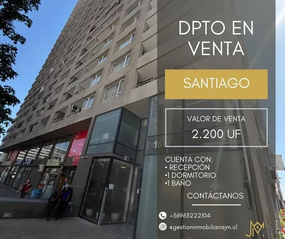 Venta Departamento 1hab 1ba Santiago